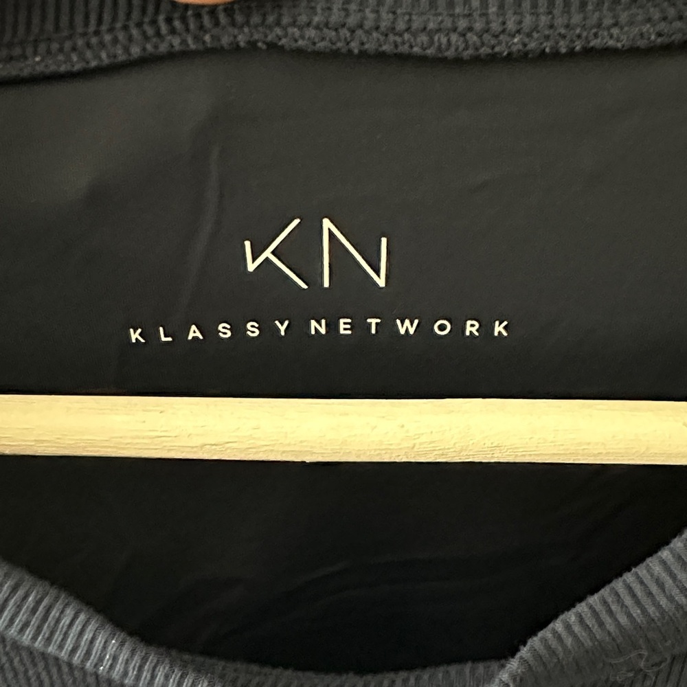Klassy Network Deep Blue Long Sleeve Top - Picture 2 of 3